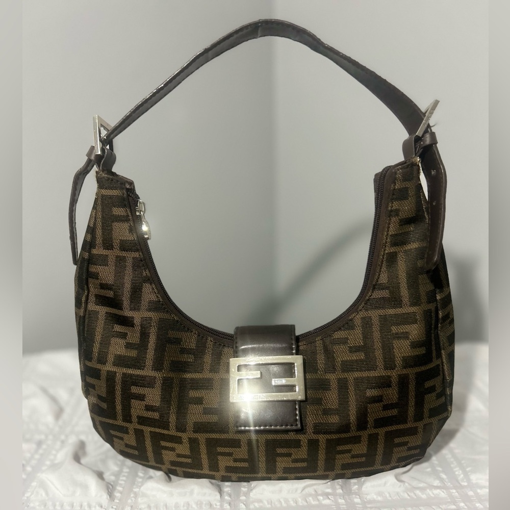 Authentic Fendi Zucca Chef Hobo Bag – Vintage Monogram Canvas – Early 2000s
